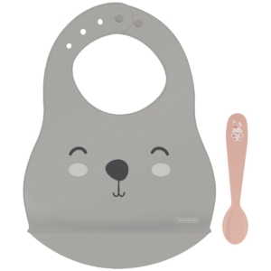 סט ילדים (ורוד) סינר + כפית