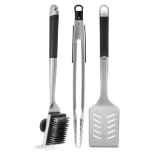  סט 3 חלקים  לגריל - מלקחיים, מברשת והופכן