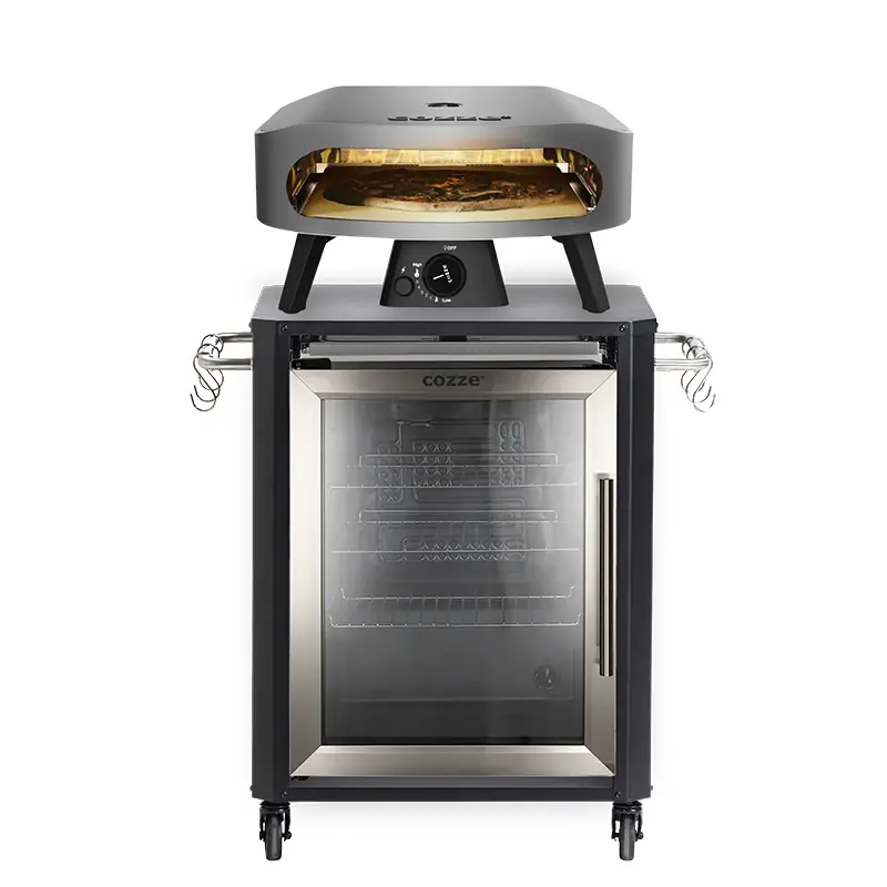 סט טאבון גז 17 COZZE על עגלה עם מקרר